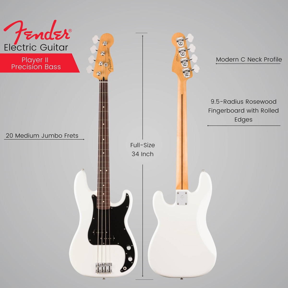 Fender 0140470515 Player II Precision Bass Guitar