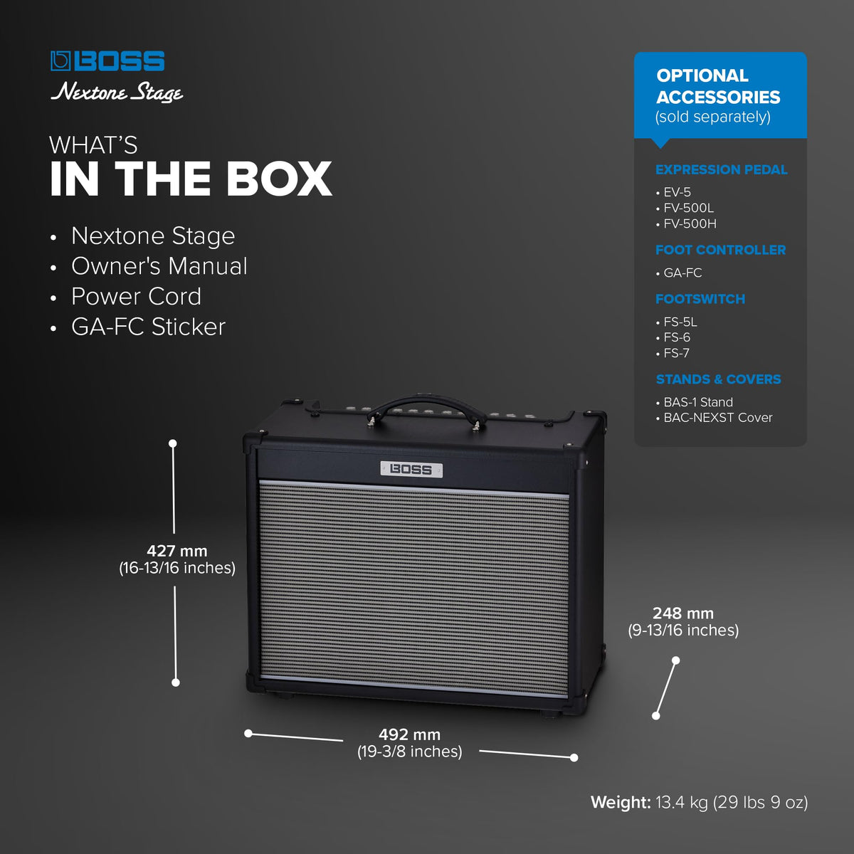 BOSS NEX-STAGE Nextone Stage 40W 12" Guitar Amplifier