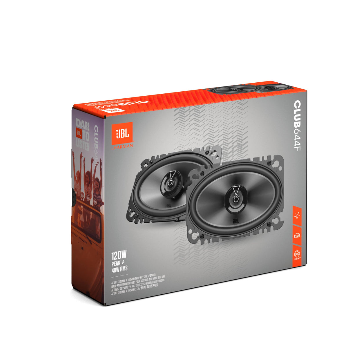 JBL Club 644F 4" x 6" Two-Way Car Speakers