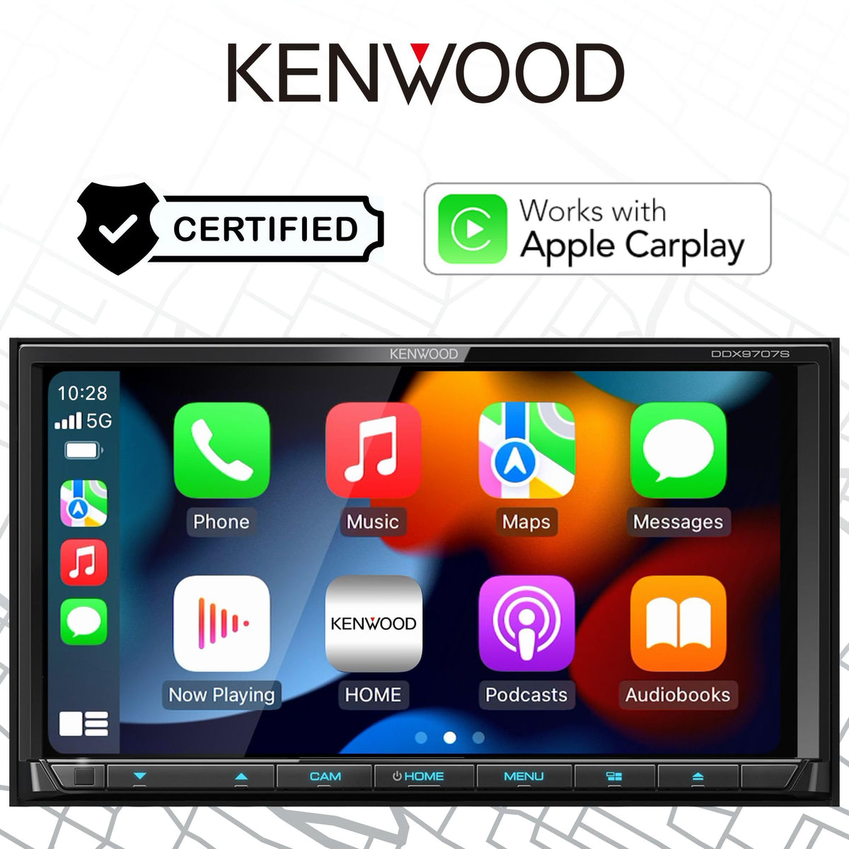 Kenwood DDX9707S 6.95" Double DIN DVD Receiver