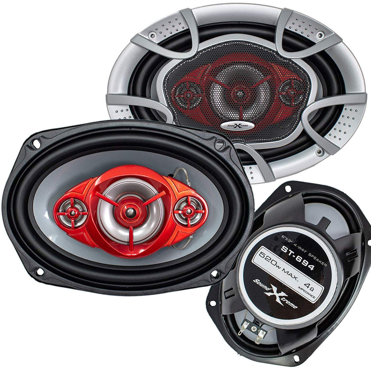 SoundXtreme ST-694 6x9" 4-Way Coaxial Car Speakers