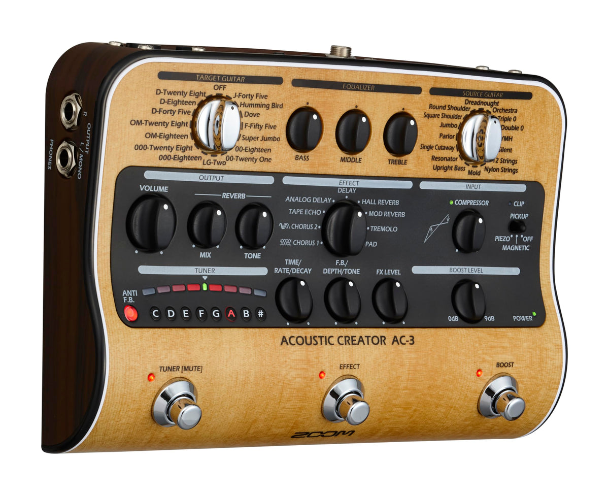 Zoom AC-3 Acoustic Creator DI and Effects Pedal