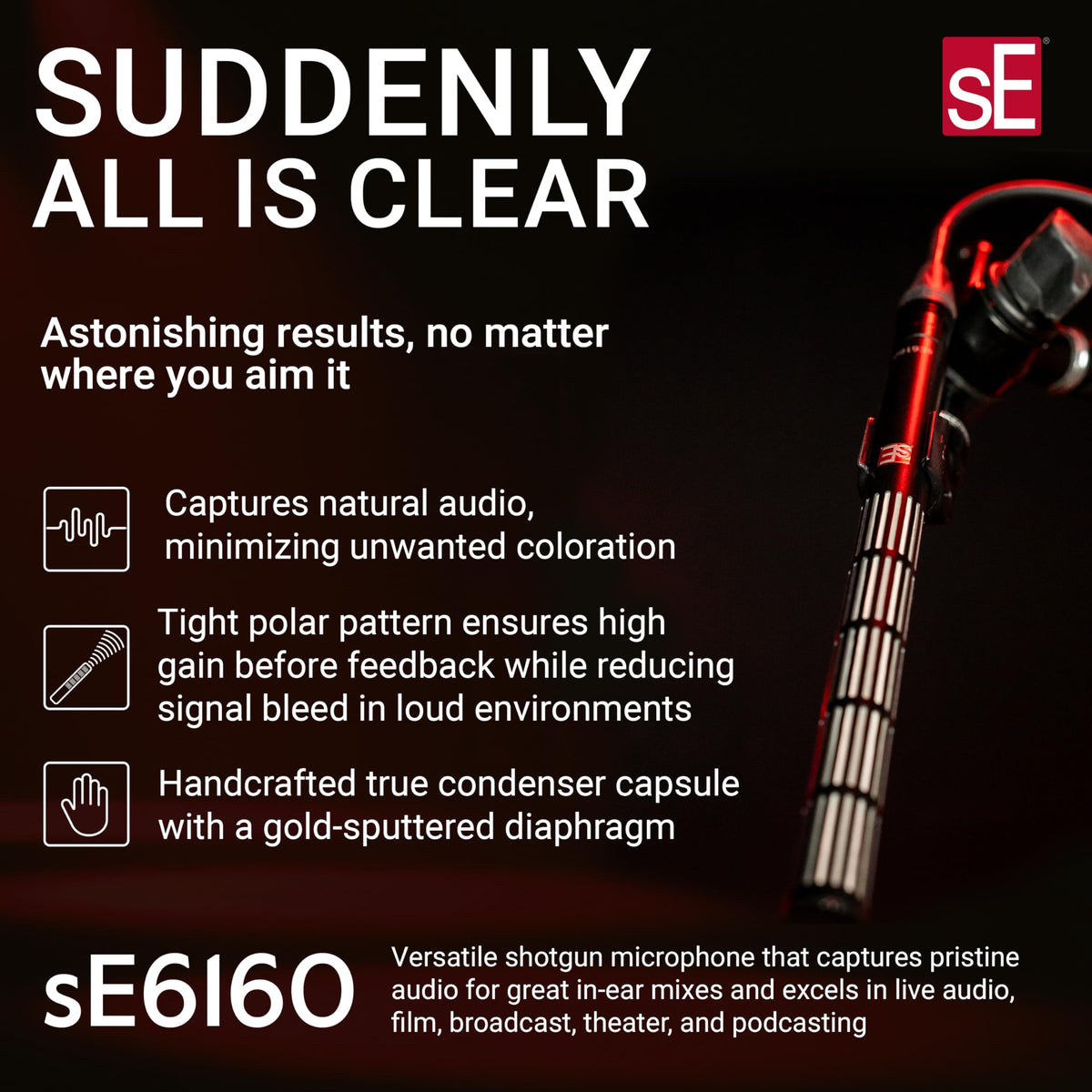 sE Electronics sE6160 Shotgun Condenser Microphone