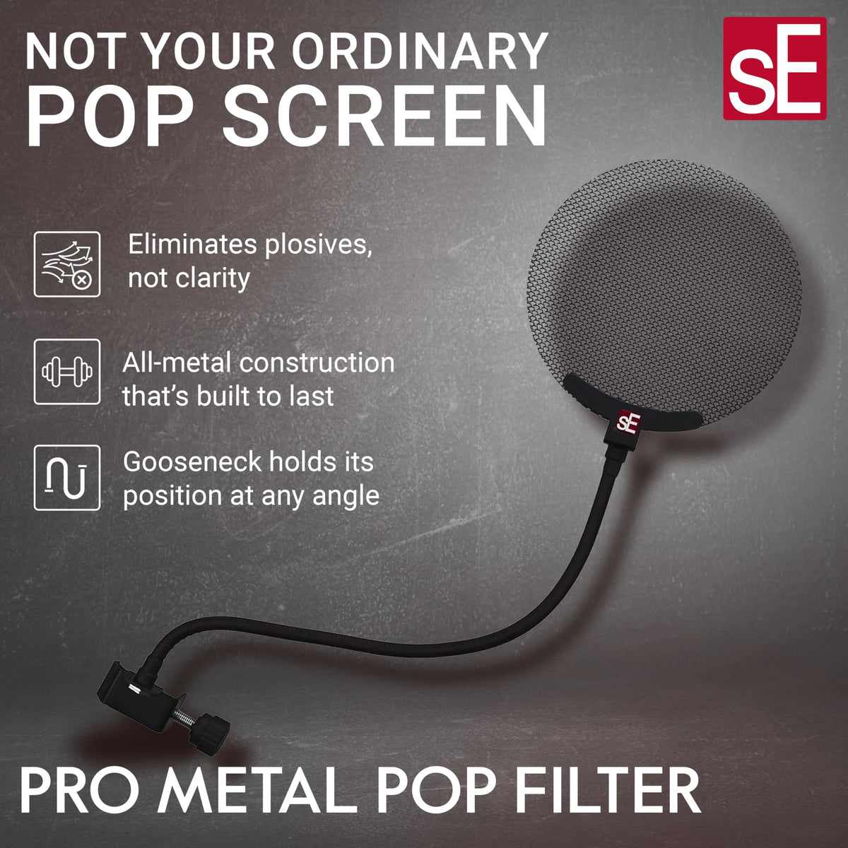 sE Electronics Metal Pop Filter Microphone Pop Screen