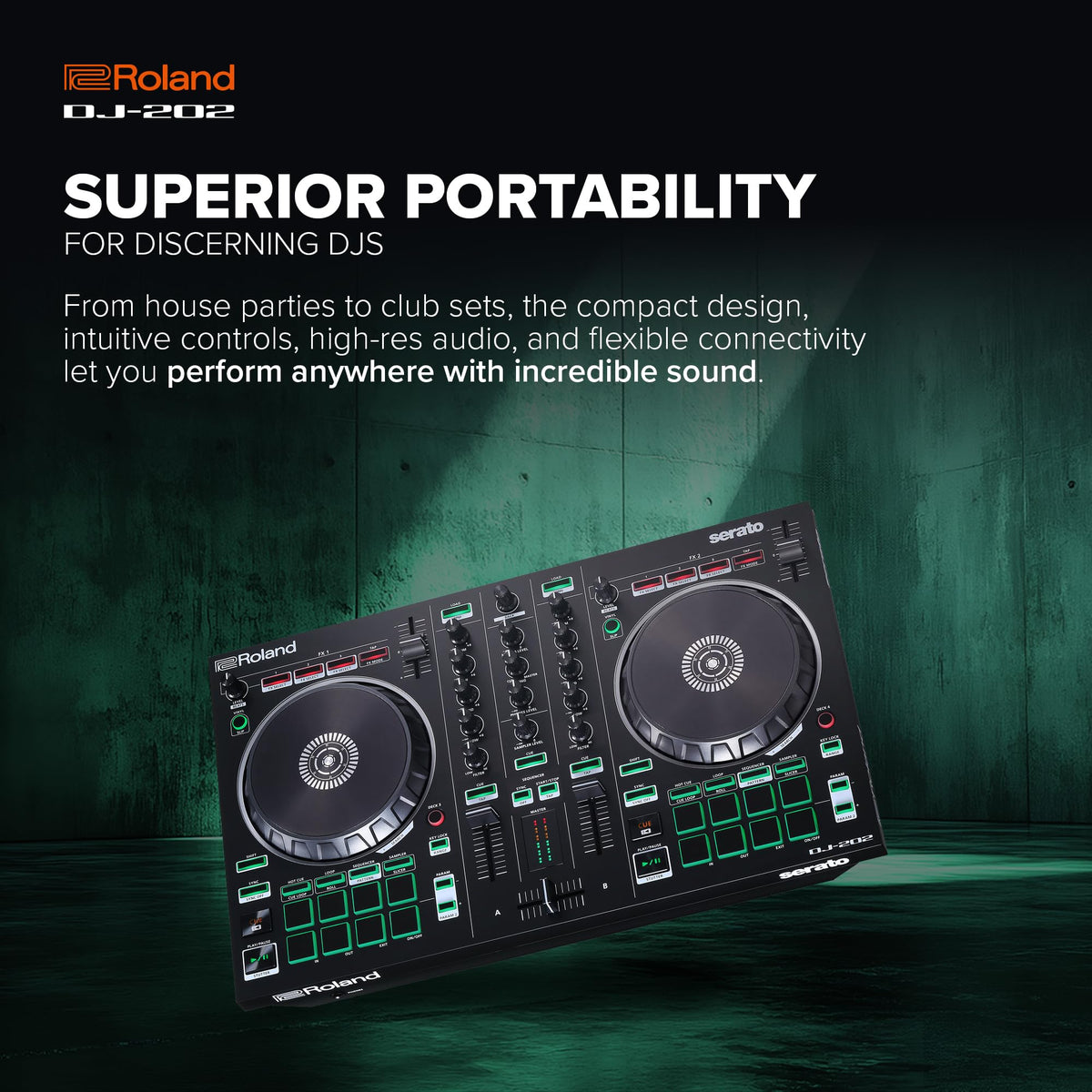 Roland DJ-202 Compact 2-Channel DJ Controller