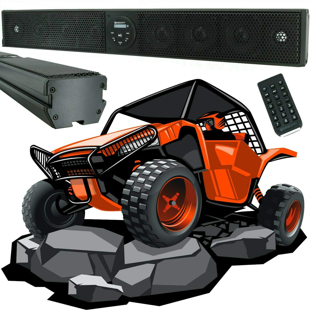 Gravity GTV64BT 35.82" ATV/UTV Weatherproof Sound Bar