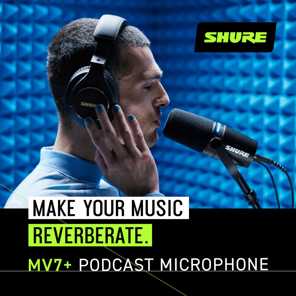 Shure MV7+K Dynamic USB-C/XLR Podcast Microphone