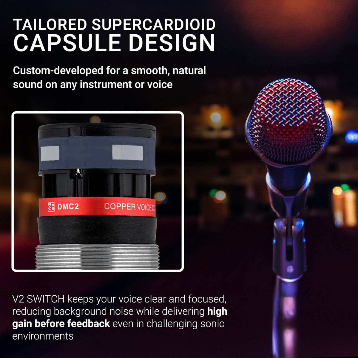 sE Electronics V2 SWITCH Dynamic Handheld Microphone