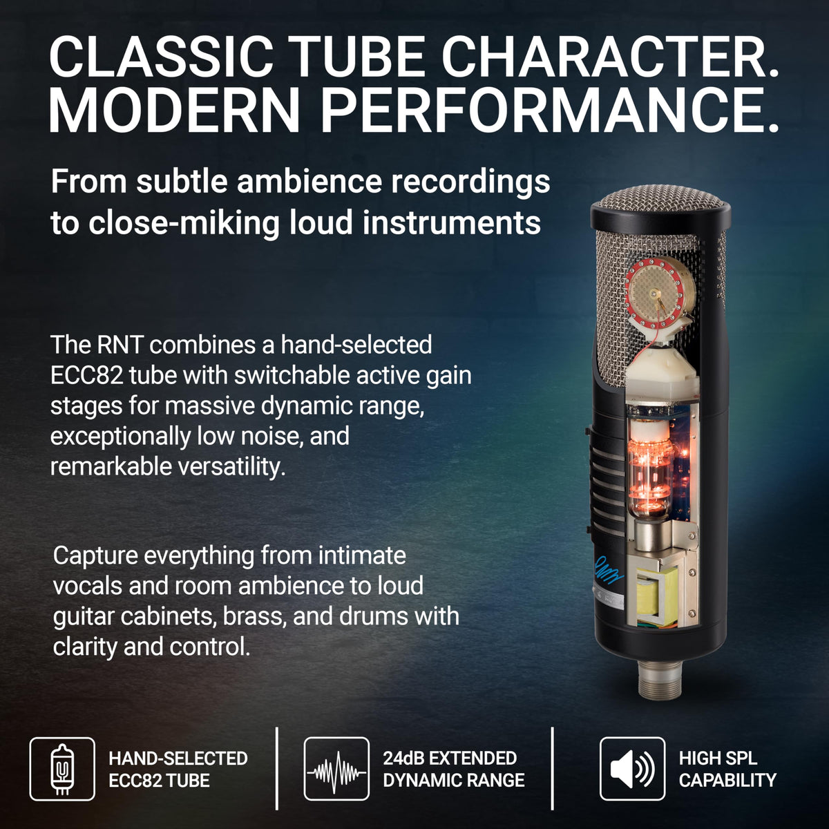 sE Electronics RNT Multi-Pattern Tube Condenser Microphone