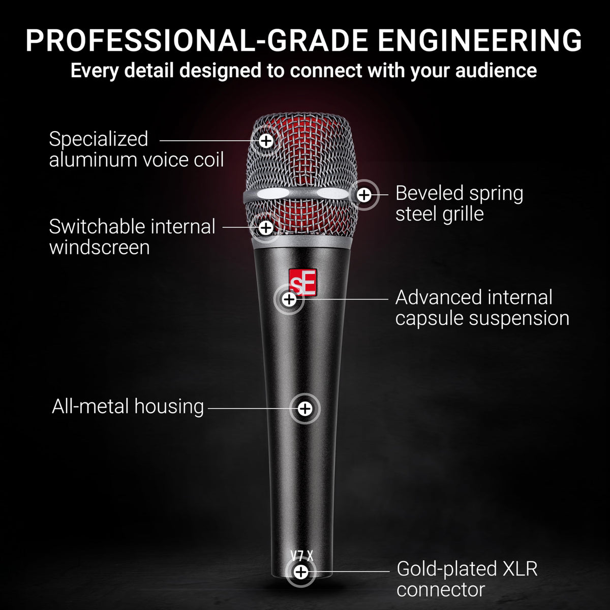 sE Electronics V7 X Dynamic Instrument Microphone