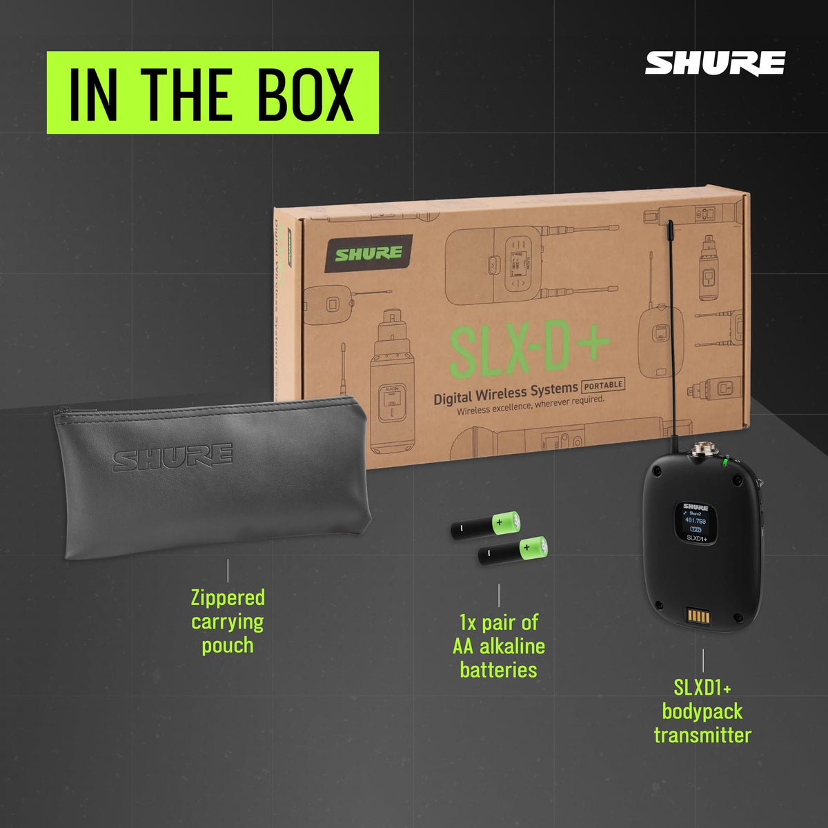 Shure SLXD1+=-G57 Wireless Bodypack Transmitter