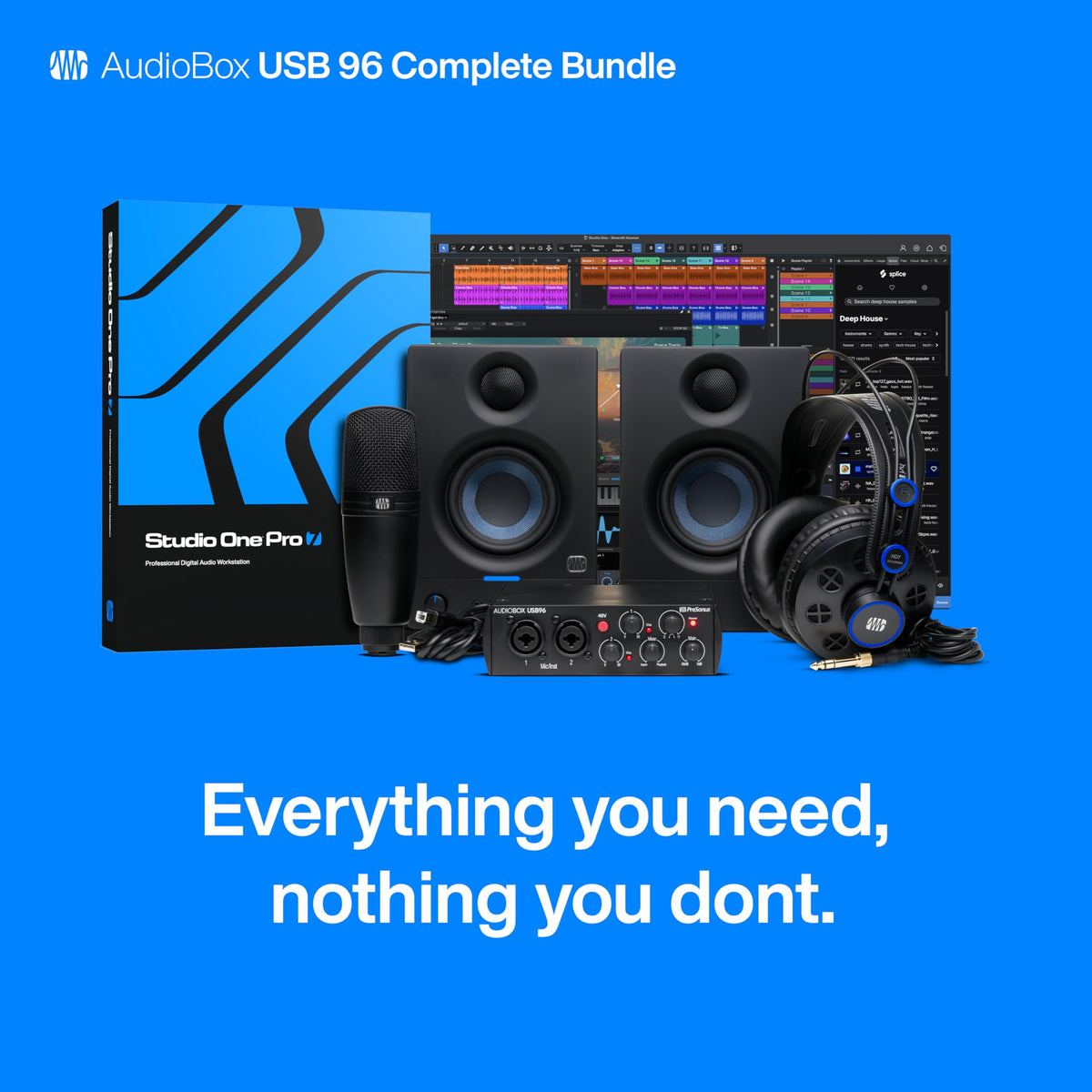 PreSonus AudioBox USB 96 Complete Recording Bundle
