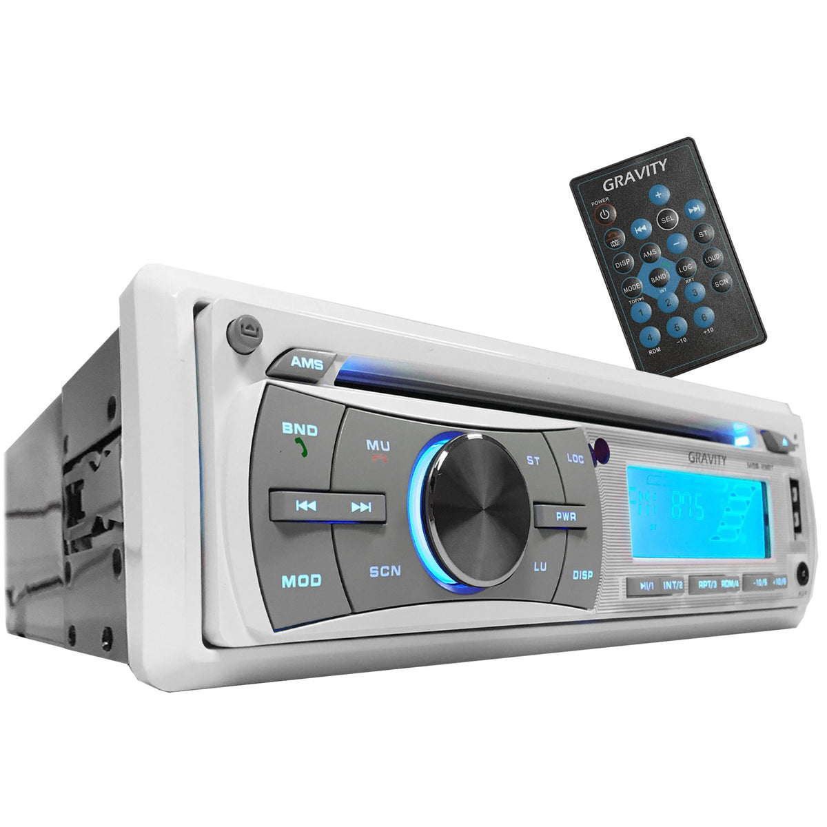 Gravity MGR-208BT Single DIN Marine CD Receiver with Bluetooth