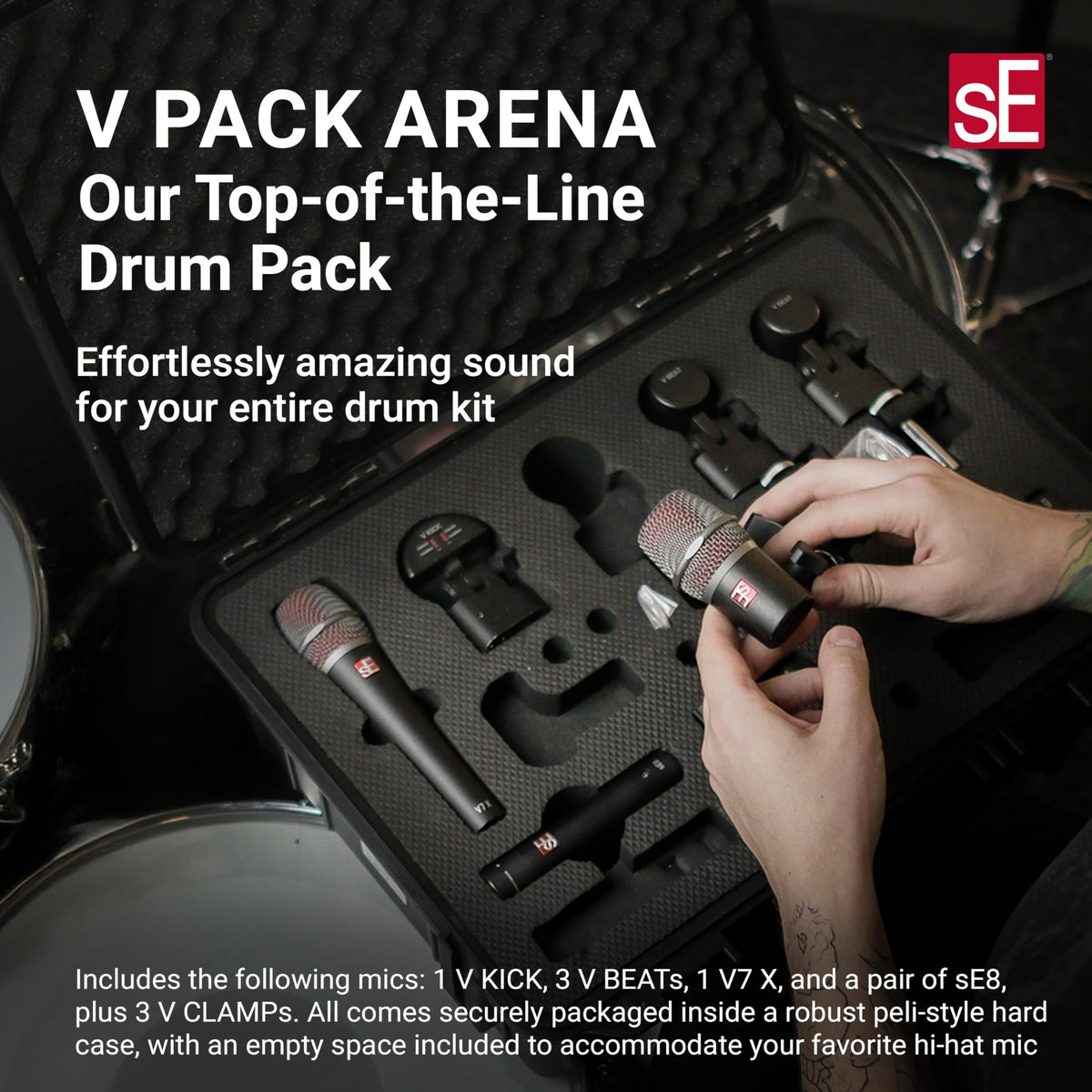 sE Electronics V Pack Arena 7-Piece Drum Microphone Kit