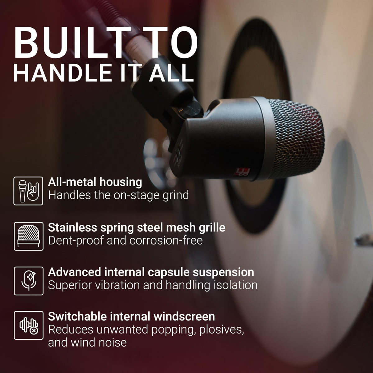 sE Electronics V KICK Dynamic Kick Drum Microphone