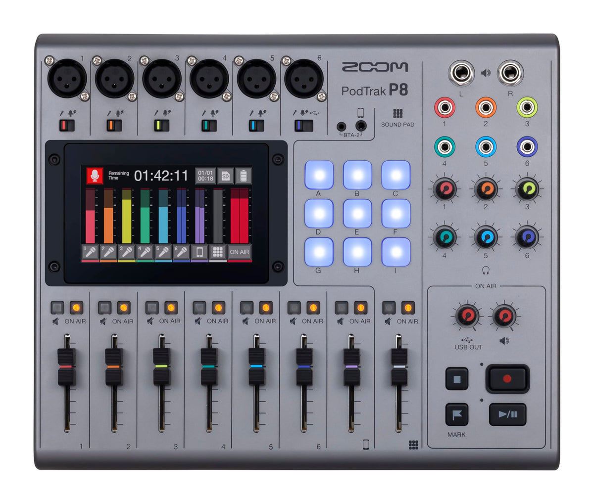Zoom PodTrak P8 Podcast Recorder With USB Audio Interface