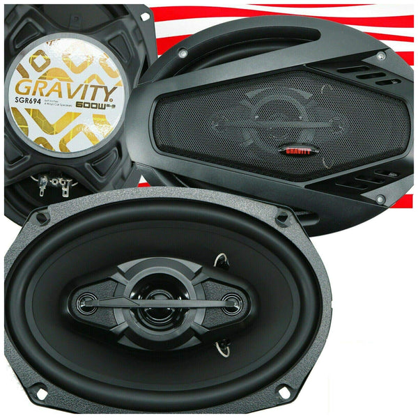 Gravity SGR694 6x9" 4-Way Full-Range Car Speakers