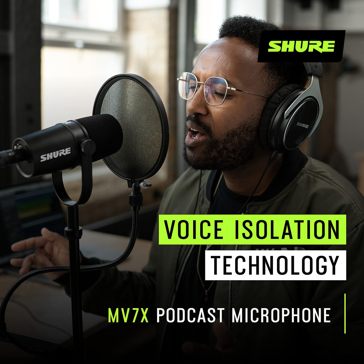 Shure MV7X XLR Dynamic Podcast Microphone