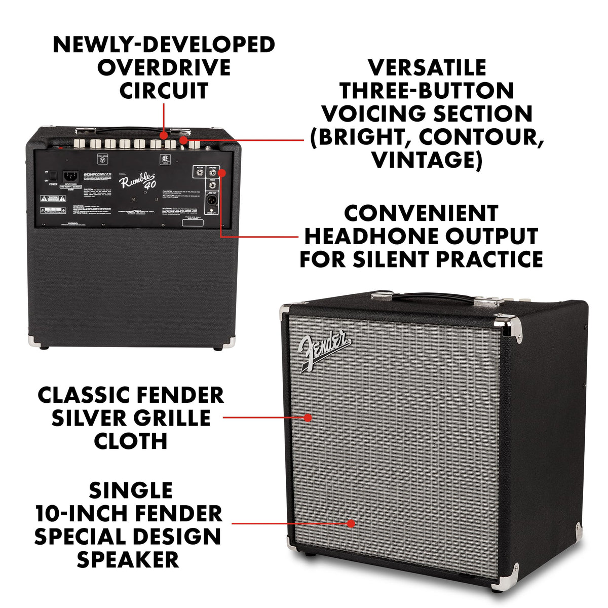 Fender Rumble 40 V3 120V 1x10" Bass Combo Amp