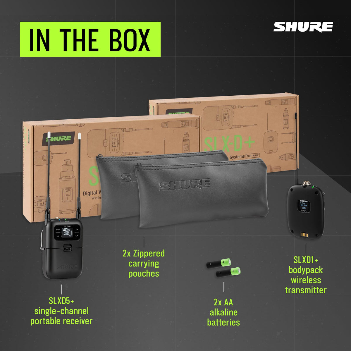 Shure SLXD15+/85M-G57 Portable Wireless Lavalier System