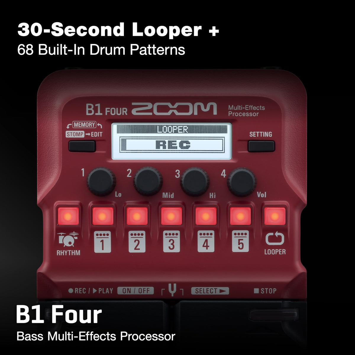 Zoom B1 FOUR Bass Multi-Effects Processor