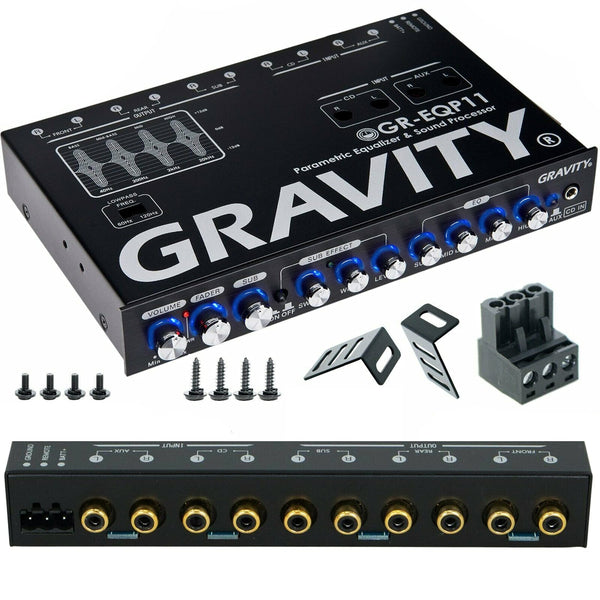 Gravity GR-EQP11 1/2-DIN 4-Band Car Parametric Equalizer