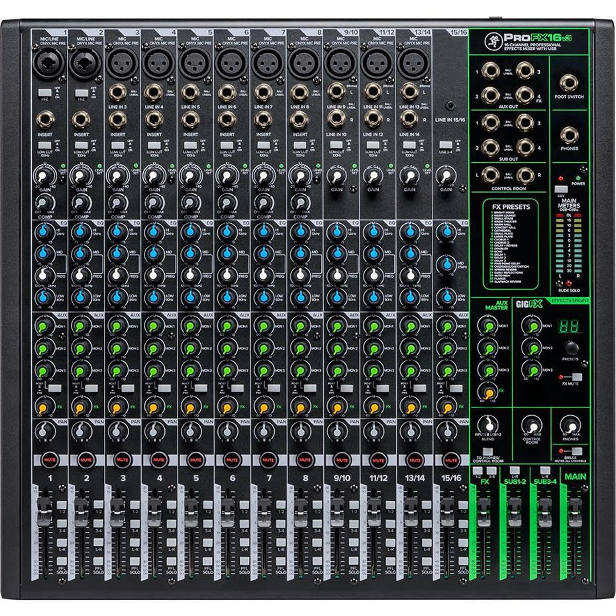 Mackie ProFX16v3 16-Channel Analog USB Mixer