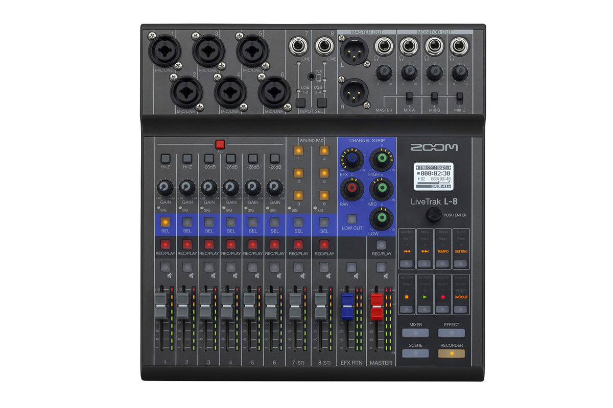 Zoom LiveTrak L-8 Digital Mixer and Multitrack Recorder