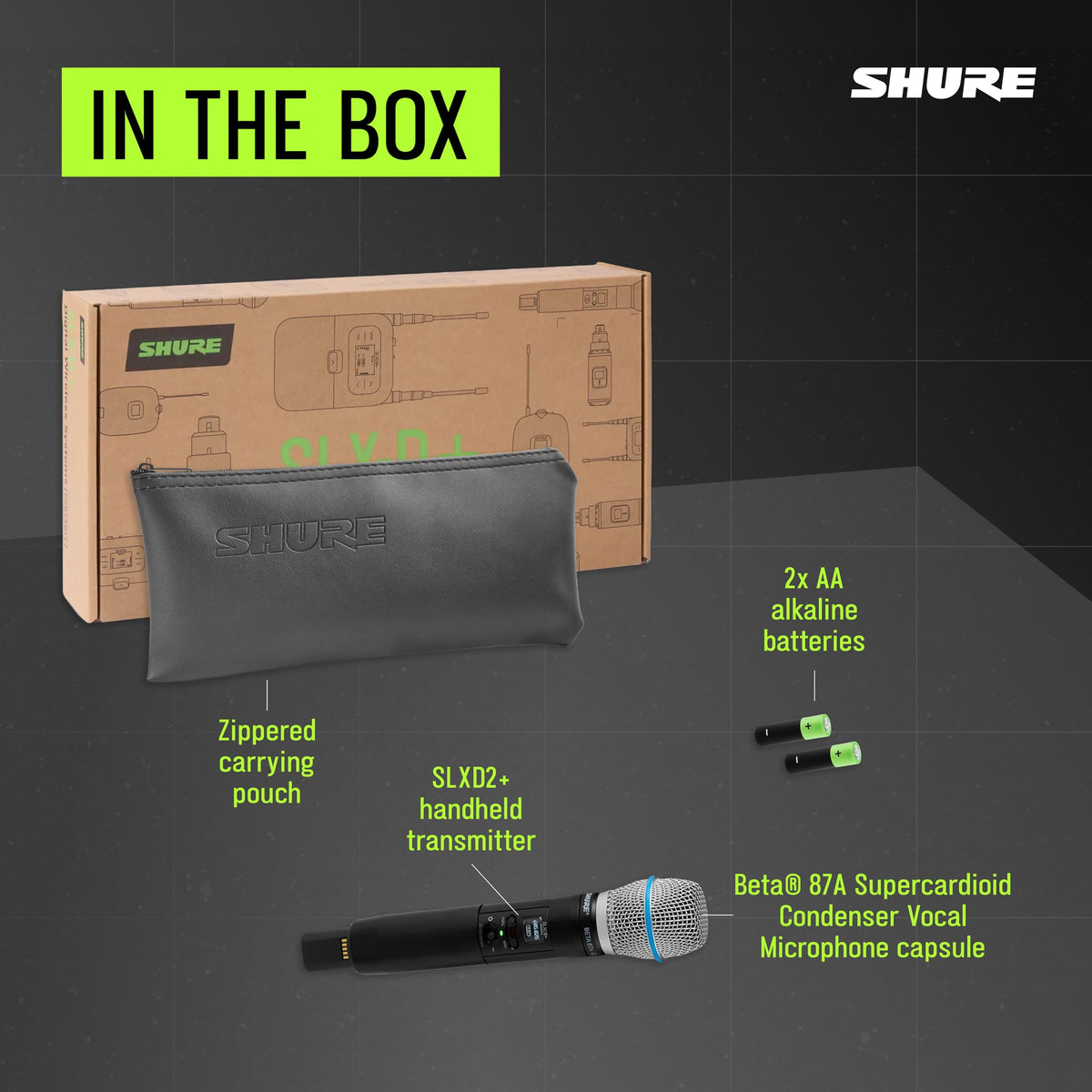 Shure SLXD2+/B87A Wireless Handheld Transmitter