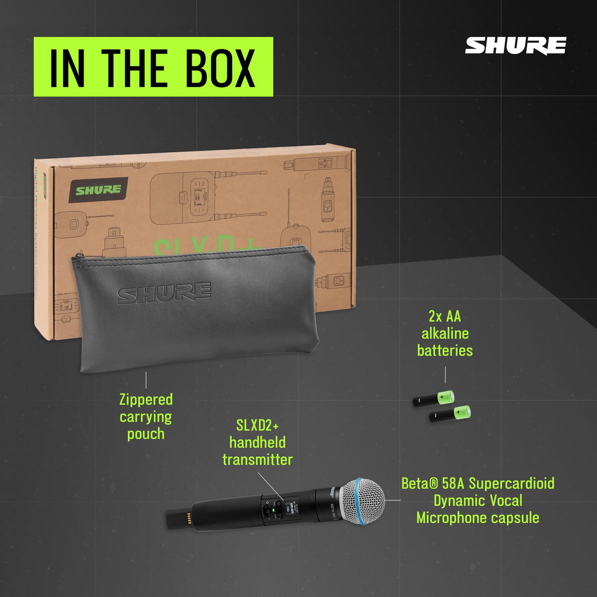 Shure SLXD2+/B58=-G57 Wireless Handheld Transmitter
