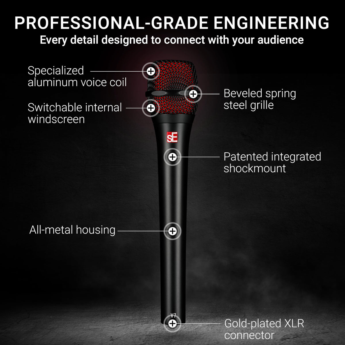 sE Electronics V7 ENG Broadcast Dynamic Microphone