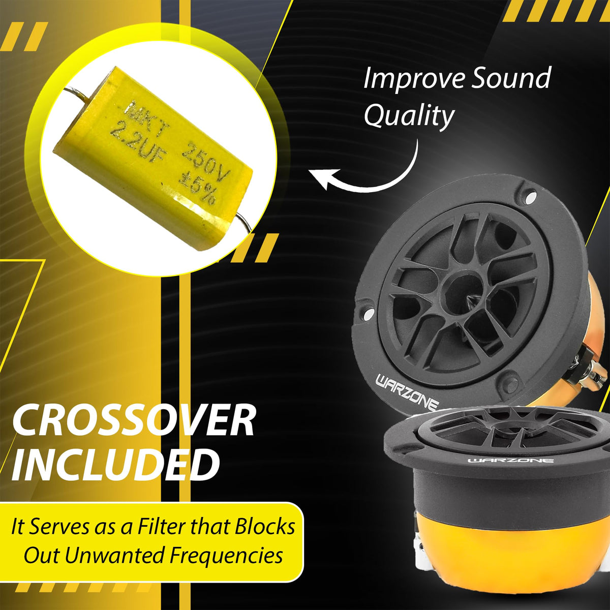 WARZONE WZ30TW 2.94-Inch Super Tweeter Speakers