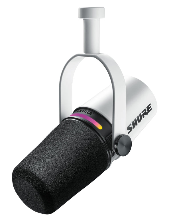 Shure MV7+-W USB-C/XLR Dynamic Podcast Microphone, White