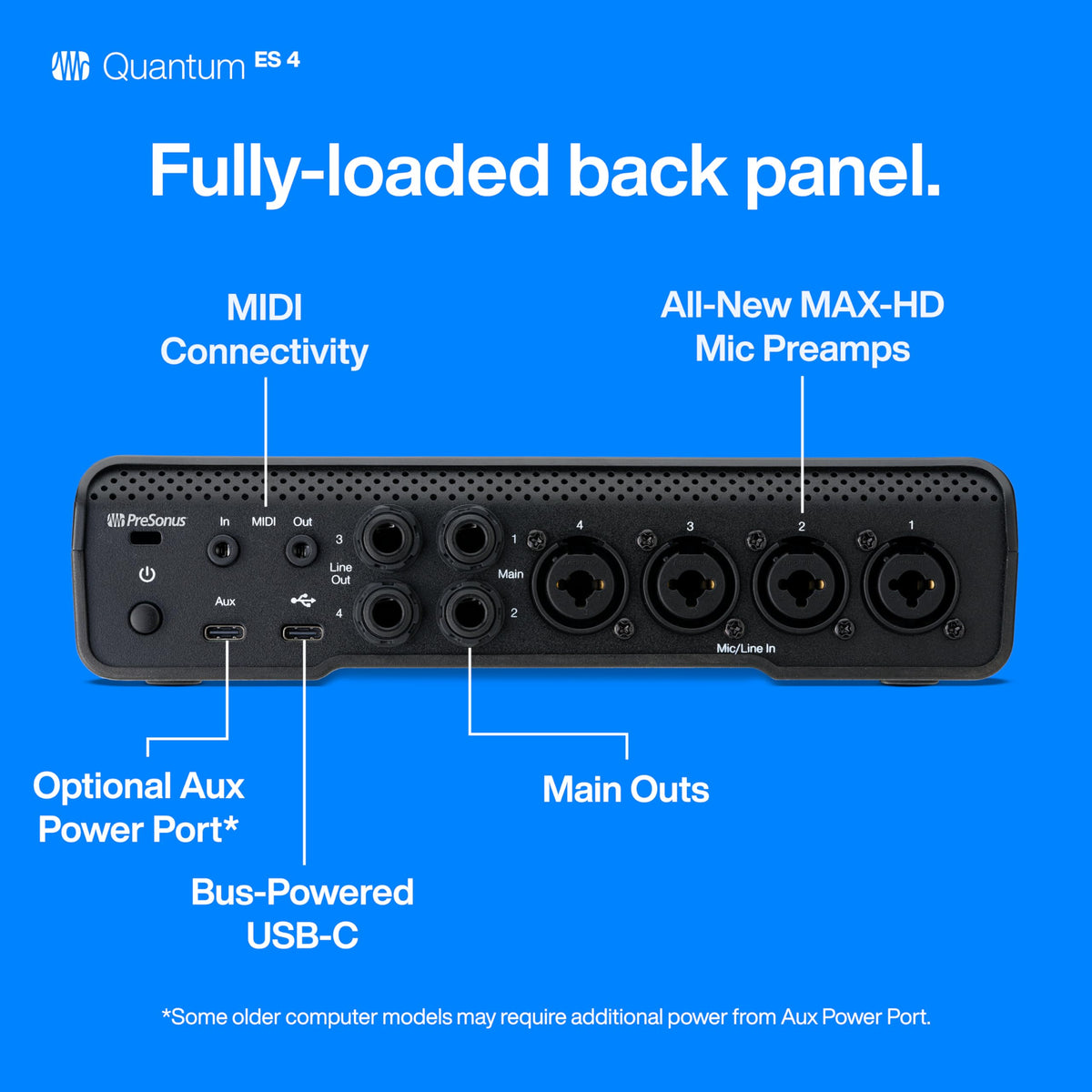 PreSonus QUANTUM-ES4 4x4 USB-C Audio Interface