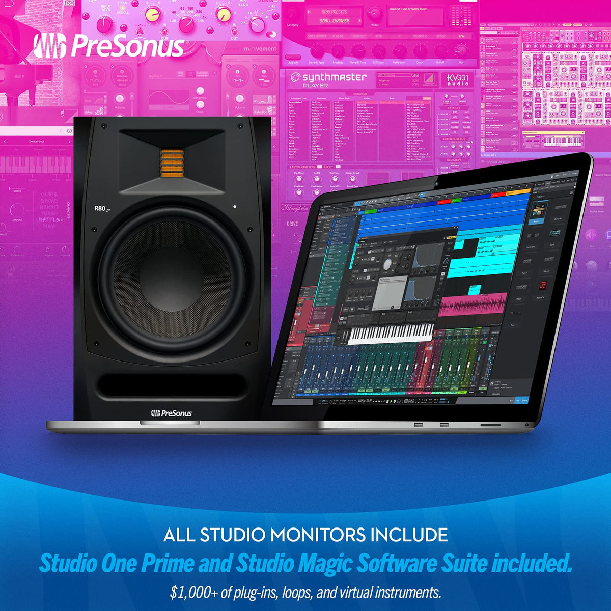 PreSonus R80 V2 8" Active AMT Studio Monitor