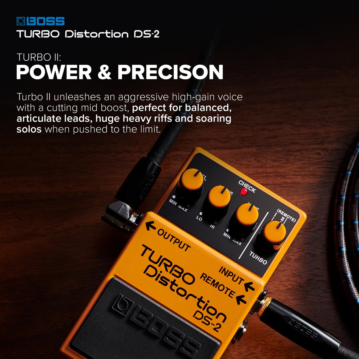 BOSS DS-2 Turbo Distortion Guitar Effects Pedal