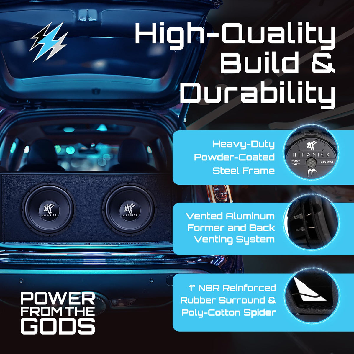 Hifonics HFX12D4 12" Dual 4-Ohm Car Subwoofer