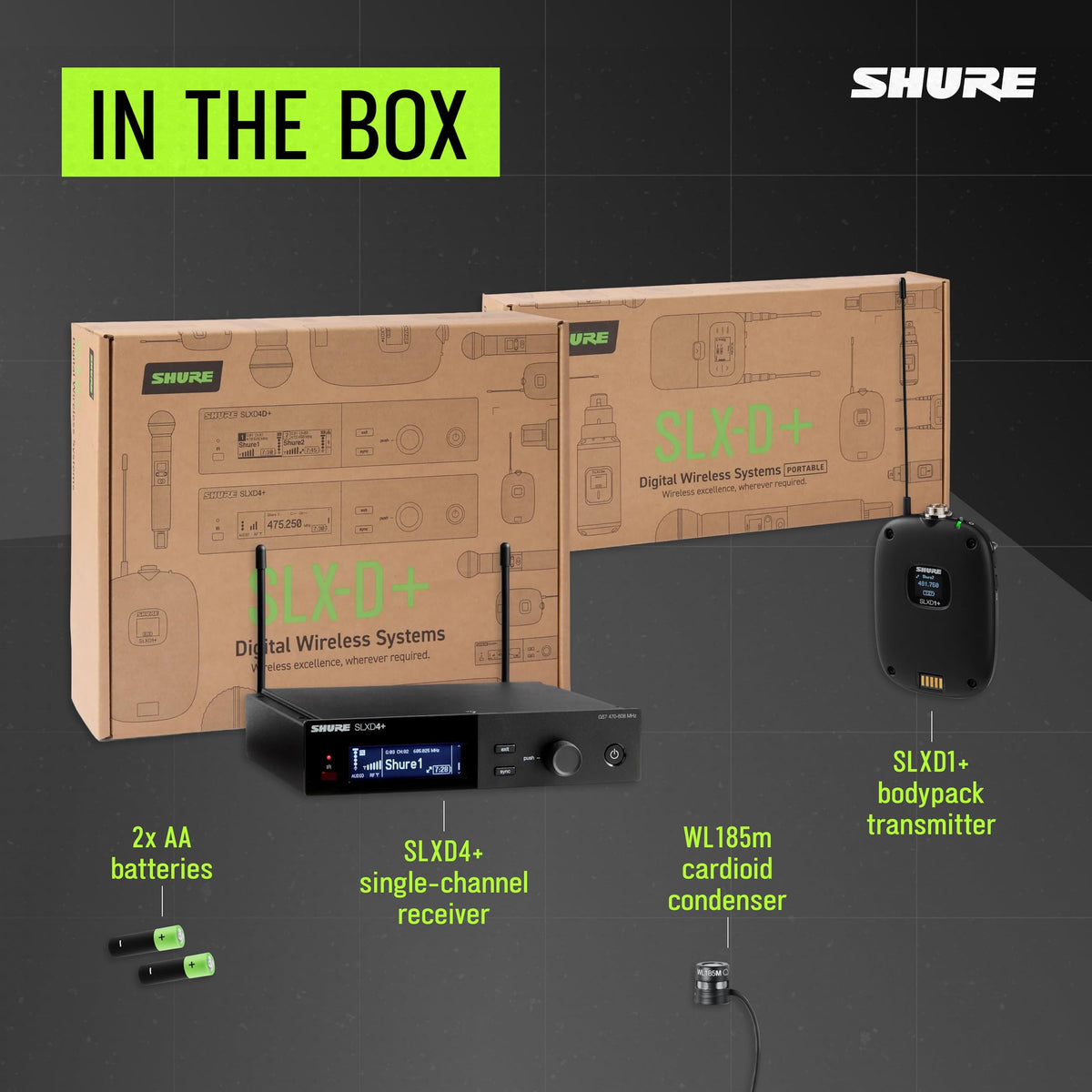 Shure SLXD14+/85M-G57 Wireless Lavalier Microphone System