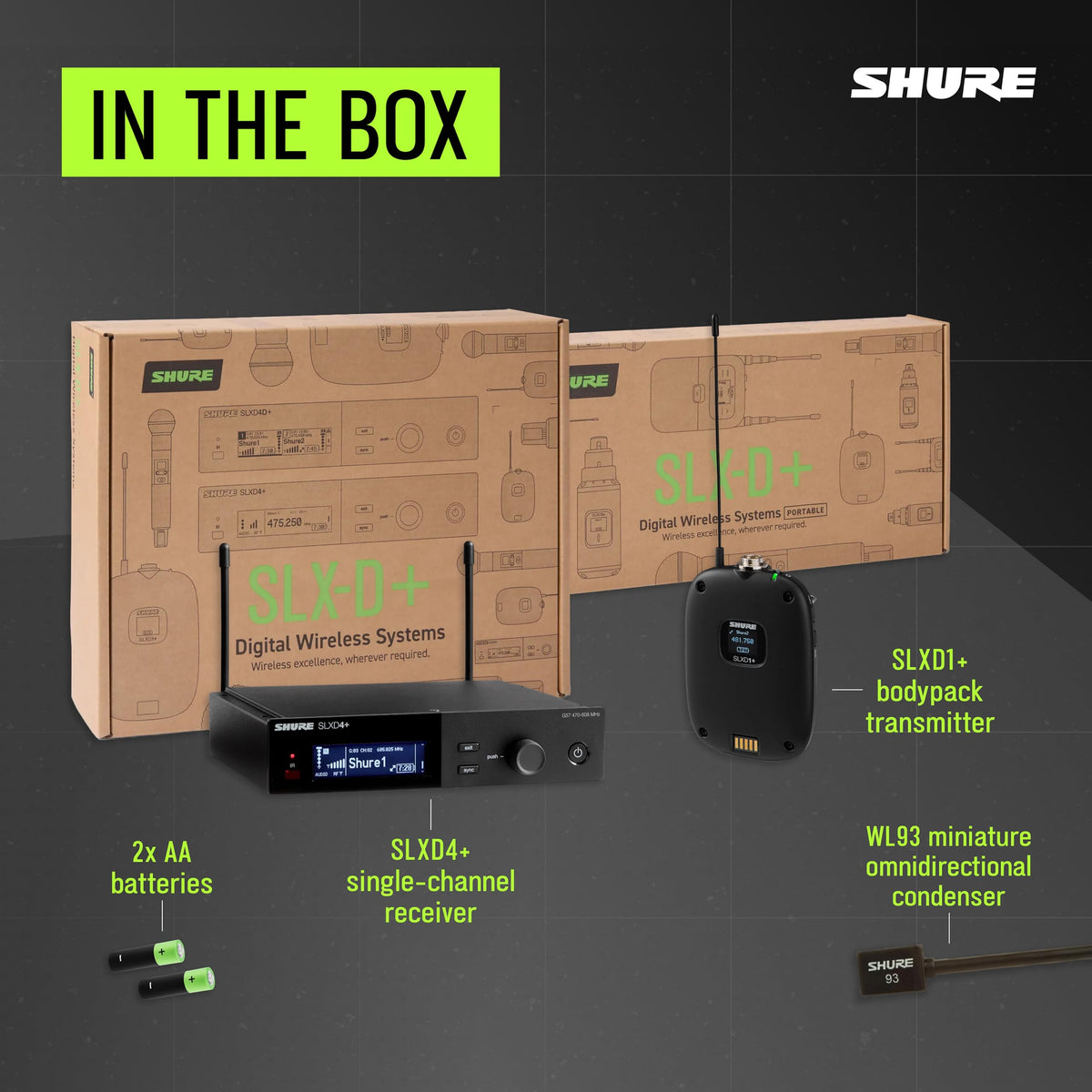 Shure SLXD14+/93-G57 Wireless Lavalier System