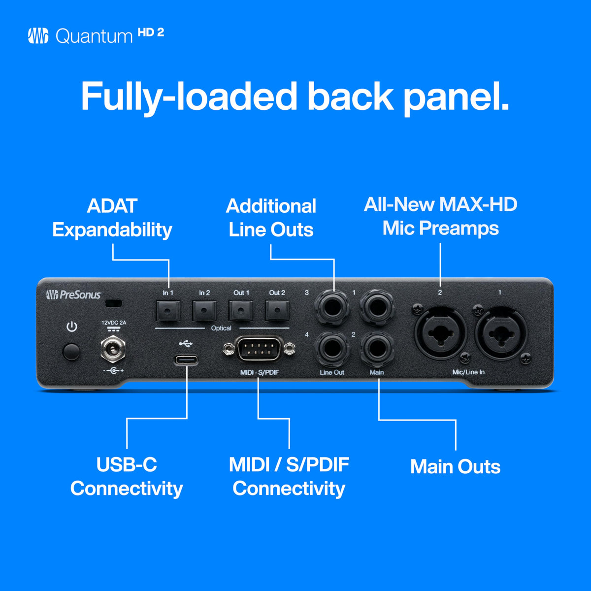 PreSonus QUANTUM-HD2 20x24 USB-C Audio Interface
