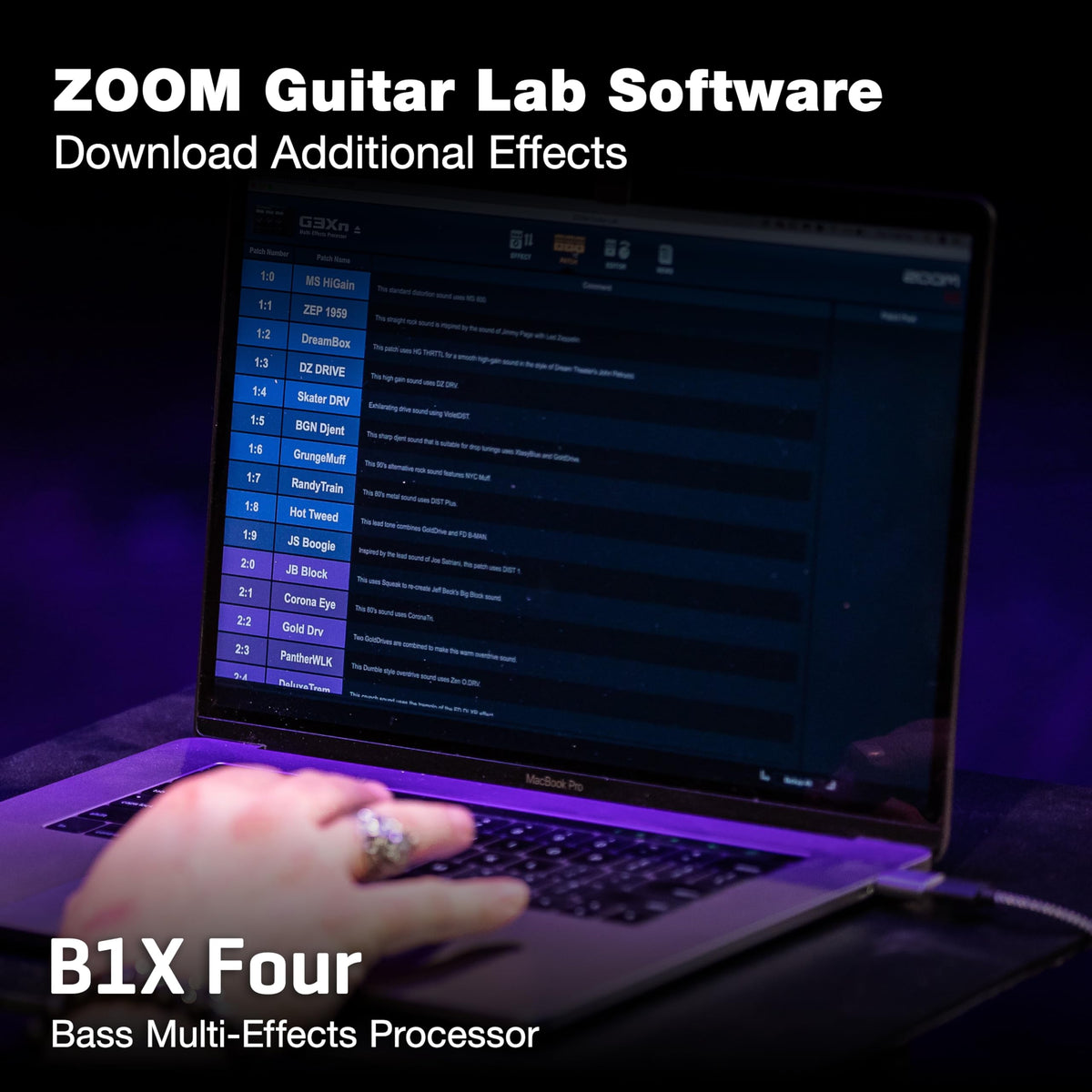 Zoom B1X FOUR Bass Multi-Effects Processor