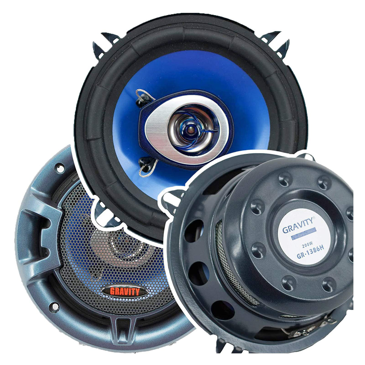 Gravity GR-1386H 5.25" 2-Way Coaxial Car Speakers