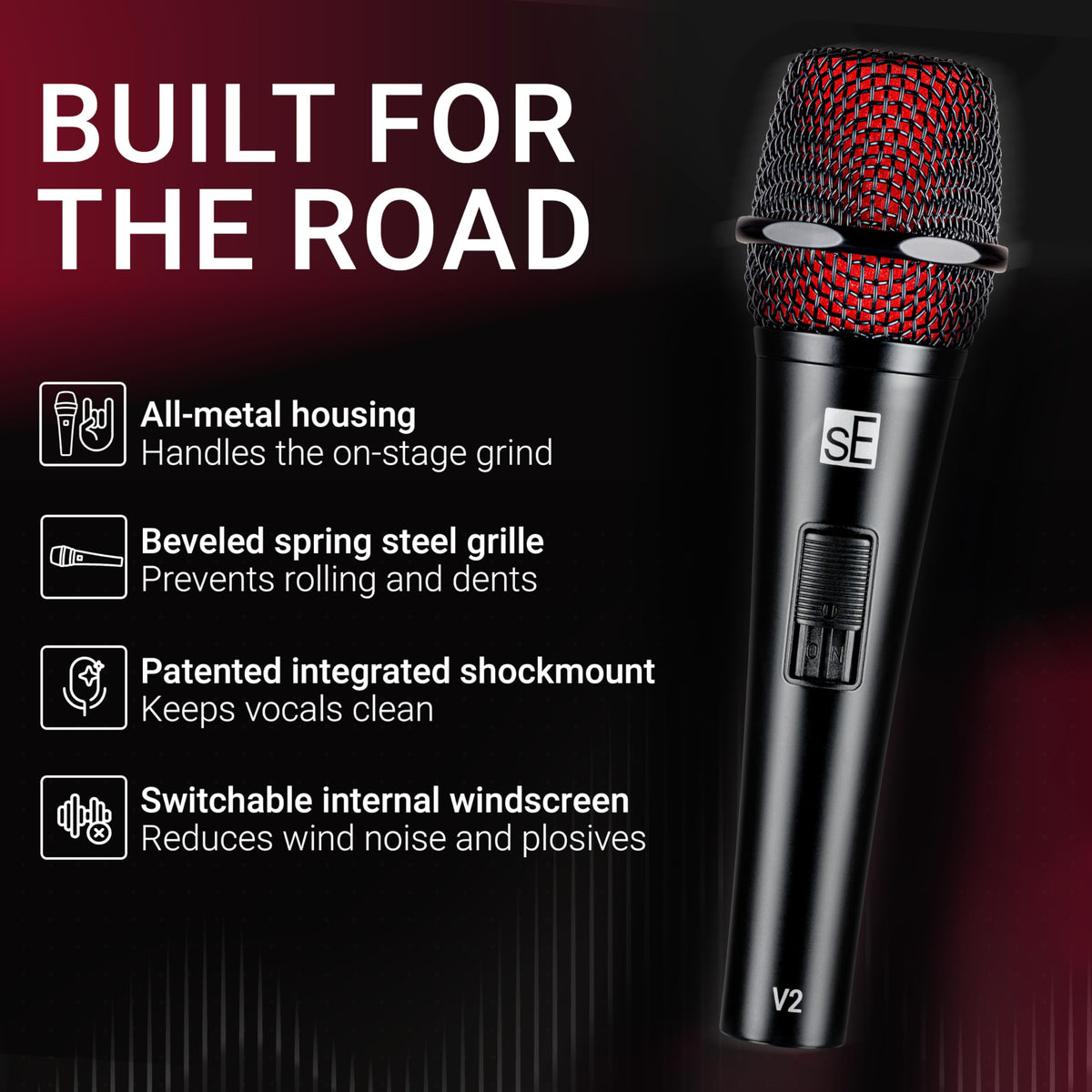 sE Electronics V2 SWITCH Dynamic Handheld Microphone
