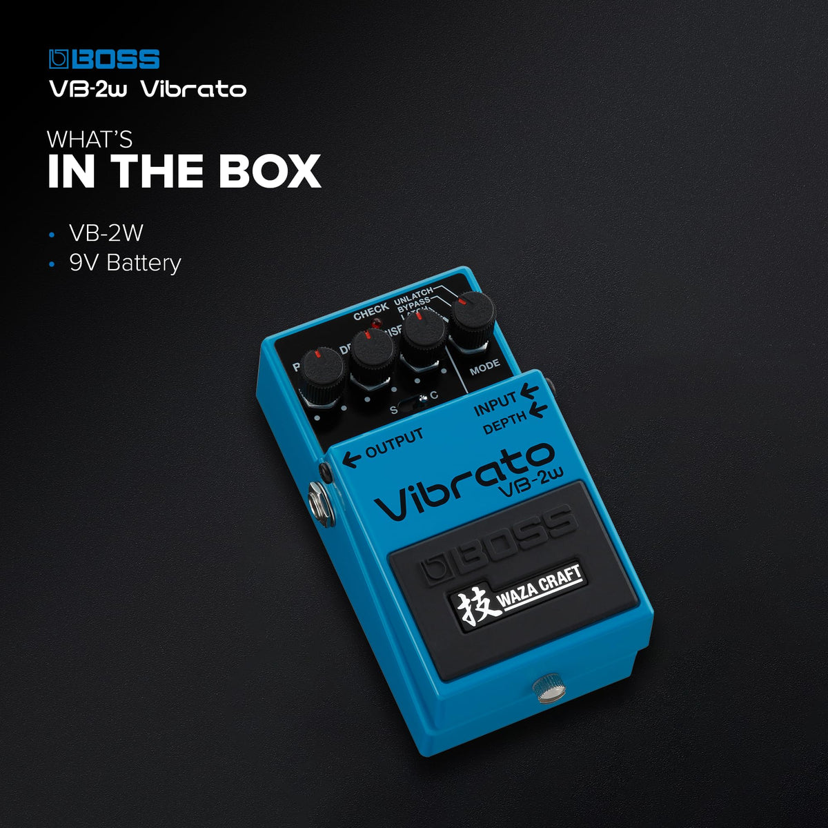 BOSS VB-2W Waza Craft Analog Vibrato Guitar Pedal