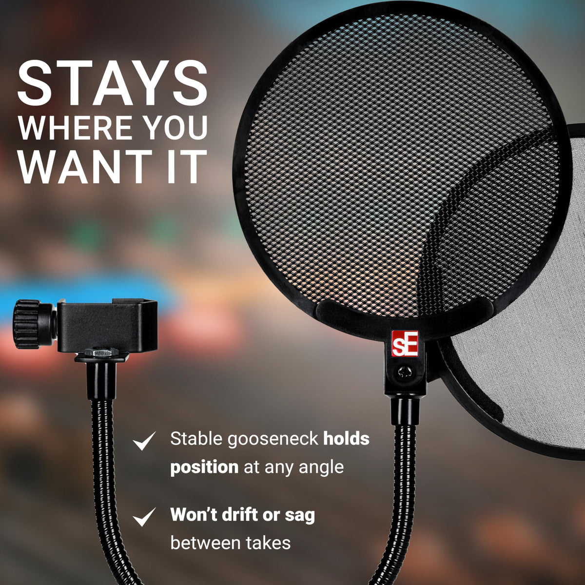 sE Electronics Dual Pop Filter Microphone Pop Filter