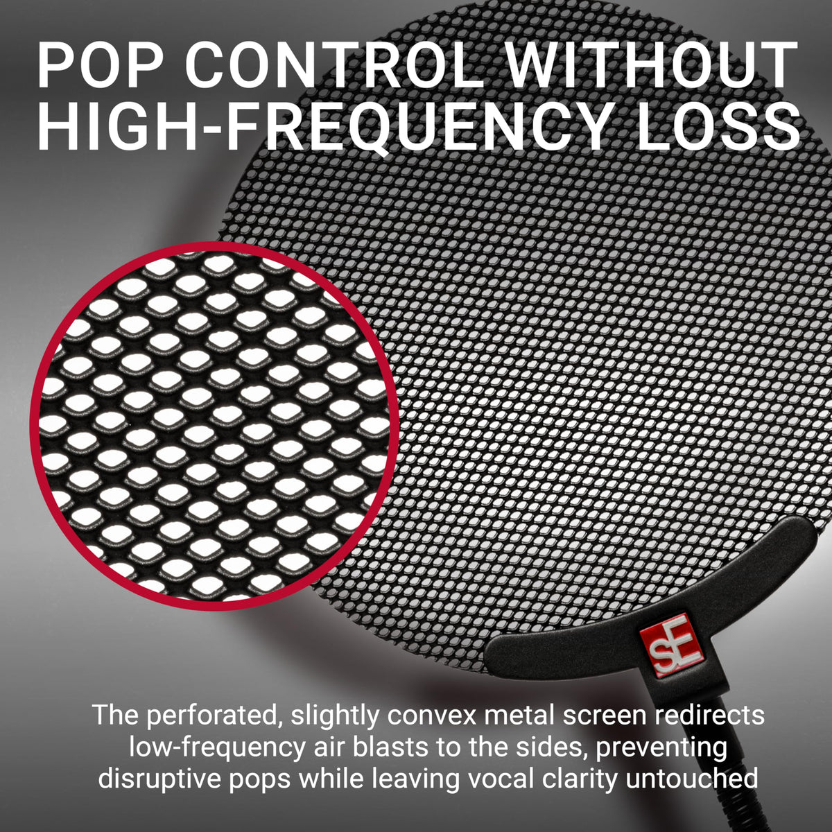 sE Electronics Metal Pop Filter Microphone Pop Screen