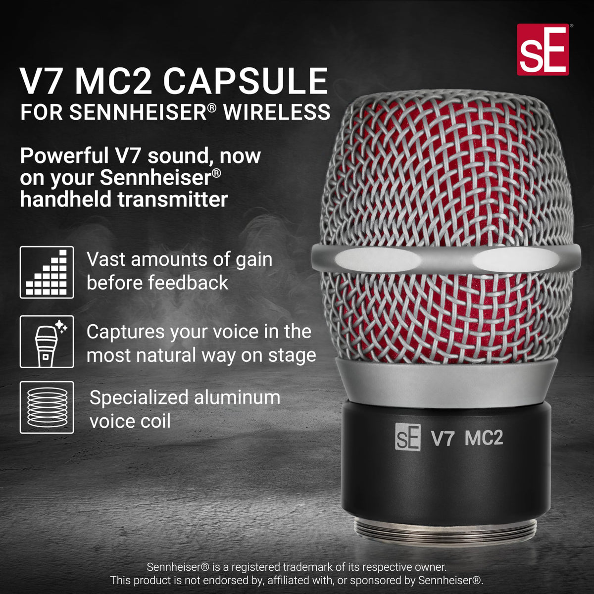 sE Electronics V7 MC2 WHITE Wireless Microphone Capsule