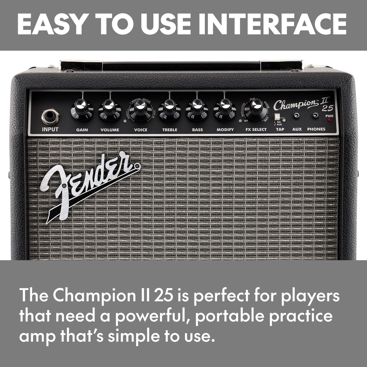 Fender CHAMPION II 25 25-Watt 8" Guitar Combo Amp