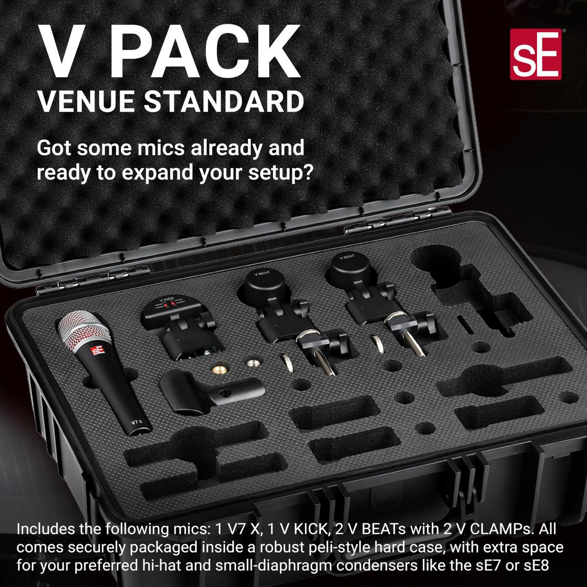 sE Electronics V PACK VENUE STANDARD Drum Mic Kit
