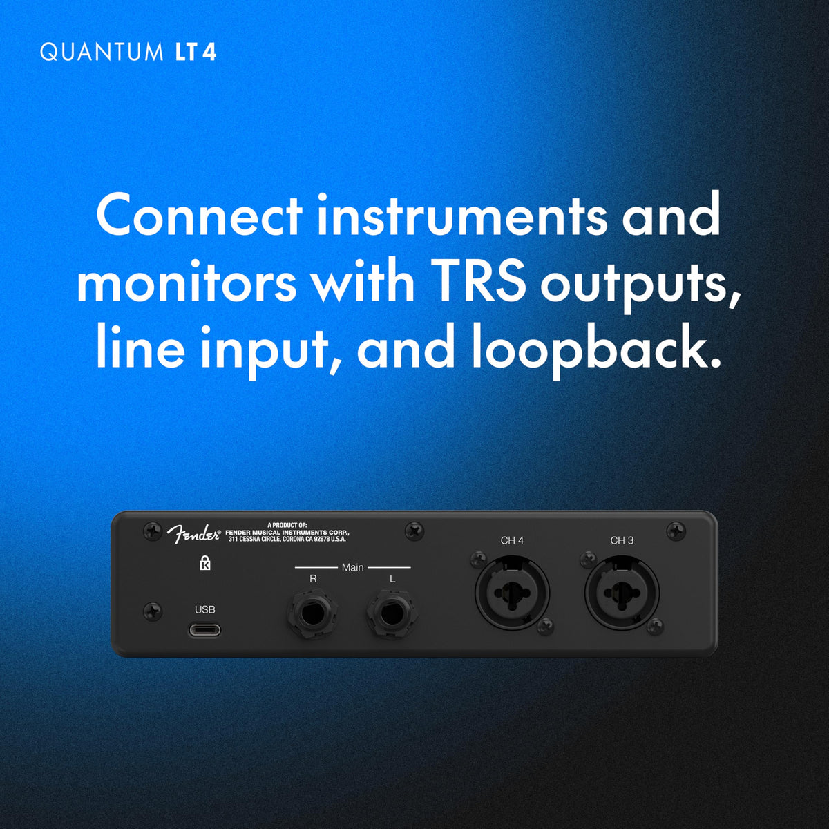 Fender Quantum LT 4 USB-C Audio Interface